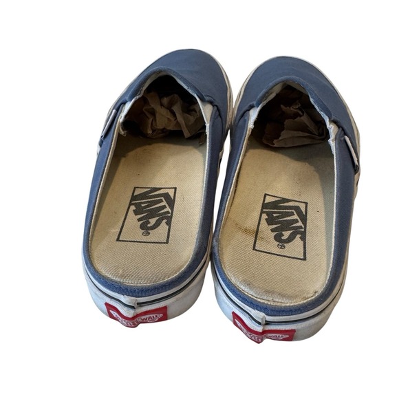 Vans Classic RARE Slip-on Solid Blue Mules 507452 Women‎ Size 6 S1 - Picture 4 of 6
